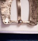 Wk Signed Southwest Style Vintage Sterling Silver Belt Buckle
