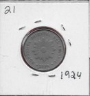 Uruguay 5 Centesimos 1924 Radiant Sun Design value Within Wreath