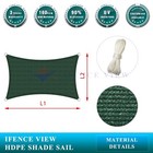 Ifenceview Green 10 x10 -10 x48  Rectangle Sun Shade Sail Patio Canopy Awning