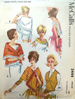 1960s Pattern Women s Stoles Scarfs Vest Poncho Mccalls 2444 One Size Uncut