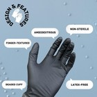 100 Shield Nitrile 5 Mil Powder Free Gloves Black Latex Free Non Vinyl
