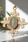 Large Antique 19th Century Pectoral Cross In Gilt Silver