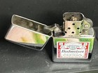  Zippo Lighter Budweiser Beer Label Vtg  1996