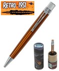 Retro 51  vrr-1302   Orange Tornado With Chrome Trim Rollerball Pen 