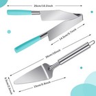Stainless Steel Cake Knife And Server Set  Silver Cake Cutter And Pie Spatula