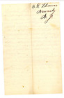 1860 Handwritten Letter Newark Nj S G Thomas Pre Civil War
