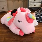 60cm Cute Rainbow Unicorn Plush Toy Pony Stuffed Doll Soft Pillow Birthday Gift