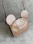 Coach X Disney Mickey Mouse W ears Crossbody Leather Bag Tan Limited Edition