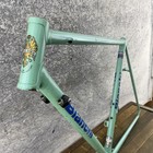 Vintage Bianchi Campione D italia Road Bike Frame Celeste 55 Medium Italy Green
