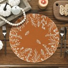 Eucalyptus Leaves Round Fall Placemats Set Of 4-14 Inch