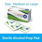 200-2000 Medium Alcohol Prep Pads Wet Sterile Antiseptic Pack Manufacter Dynarex