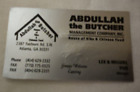 Abdullah The Butcher Autograph Signed His Own Business Card Rare   Cool