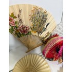Vintage Hand Fan Lot 6pc Peacock Bird Hand Painted Bamboo Folding Lace Honeycomb