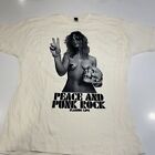 Vintage Flaming Lips Peace   Punk Rock Skull   Nymph Xxl Men   s Cream T-shirt