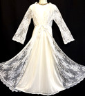 Vtg Tosca Nightgown   Peignoir Robe Bridal White Lace Chiffon Lingerie New Gown