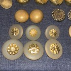Lot Of 100  Vintage Gold Tone Brass Buttons Various Sizes