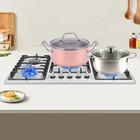 32  In Gas Cooktop Propane Gas Stove 5 Burner Ng Drop-in Stainless Steel