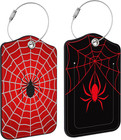 Luggage Tags Set For Suitcases Travel Bag With Name Label Leather Double-sided