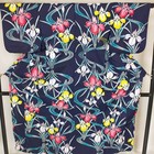 Japanese Kimono Robe Yukata Dress Jacket Indigo Blue Dyeing Iris Flower  9199