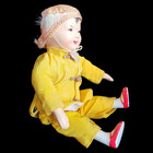 Vintage Antique Composition Asian Chinese Doll Hand Painted Chinese Oriental