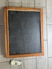 Antique Slate Chalkboard With Chalk Rail Holder  School House Wood Frame Dalzell