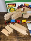 Vintage Brio 33125 Wooden Train Set Complete W box Bridge   Instructions 