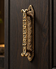Pure Copper Ornate Cabinet Door Pull Antique Style 5 7 In Vintage Handle