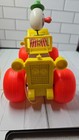 Fisher Price 1966 Vintage Jolly Jalopy Circus Clown Pull Toy  724 Wooden Used