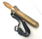 Vintage Desco Us Navy Threaded Brass Sheath Divers Knife W  Strap   Free Ship