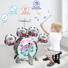 M Sanmersen Light-up Kids Drum Set     5-piece Toddler Beginner Kit With Stool