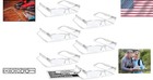 6 Pack Reading Glasses  Clear  Half Rim  Spring Loaded Hinges  2 5 Diopters