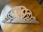 Vintage Carved Wood Horse Head Horseshoe Architectural Corbel Bracket 23   
