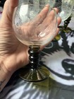 Vintage Ritzenhoff German Roemer Wine Glasses Set Of 6 Etched Grape Green Stem