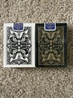 Altruism Playing Cards Deck S 2 Black wht Blue Crown New Snow Owls Rare
