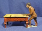Vtg Antique Gunthermann Billiard Pool Player Tin Litho Wind Up Toy Germany Rare 