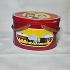 Vintage 2-handled Tin Amish Pennsylvania Dutch Oval Lithographed 11 x7 