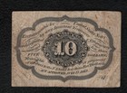1863  first Issue    10 Cent Postage Currency Fractional Note  f vf Stain 