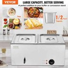 2-pan Commercial Food Warmer  18 Qt  Electric Steam Table  1200w Professional Co