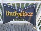 Vintage Budweiser Bat Inflatable Advertising Halloween Bud Light No Leaks Nice 