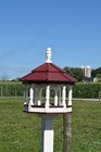 Large Poly Gazebo Bird Feeder  spindle    10qt Deluxe Tube   Amish Handmade