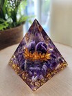 Orgonite Pyramid Amethyst Sphere Gemstone Orgone Reiki Energy Healing Crystal