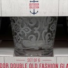Set Of 6 Outdoor Collection Double Old Fashioned Plastic Cups Glasses New In Box