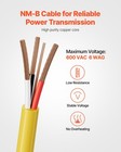 Vevor Nm-b Wire 6awg 3c Copper Core Cable 50 Ft Electrical Wire With Ground