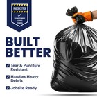 Plasticplace 55-60 Gallon Black Contractor Trash Bags  Black  3 0 Mil  32 Count