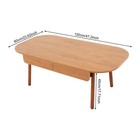Solid Wood Coffee Table With 2 Drawers Bedroom Living Room Tea Table End Table