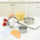 8 Piece Round Cookie Cutter   Scraper Set - 6 Stainless Steel Biscuit Cutters   