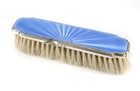 Elkington   Co  Sterling Silver Guilloche Enamel Vanity Clothes Brush London 