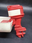 1960    s Andy Gard Plastic 8  Red And White Motorboat Outboard Motor Tonka