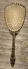 Vintage Gold Plated Brass Hair Brush Ornate Filigree Vanity Dresser