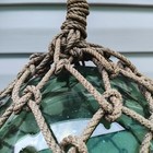 Huge Blown Glass Japanese Fishing Float Buoy Ball Rope Net 40 In Circumference